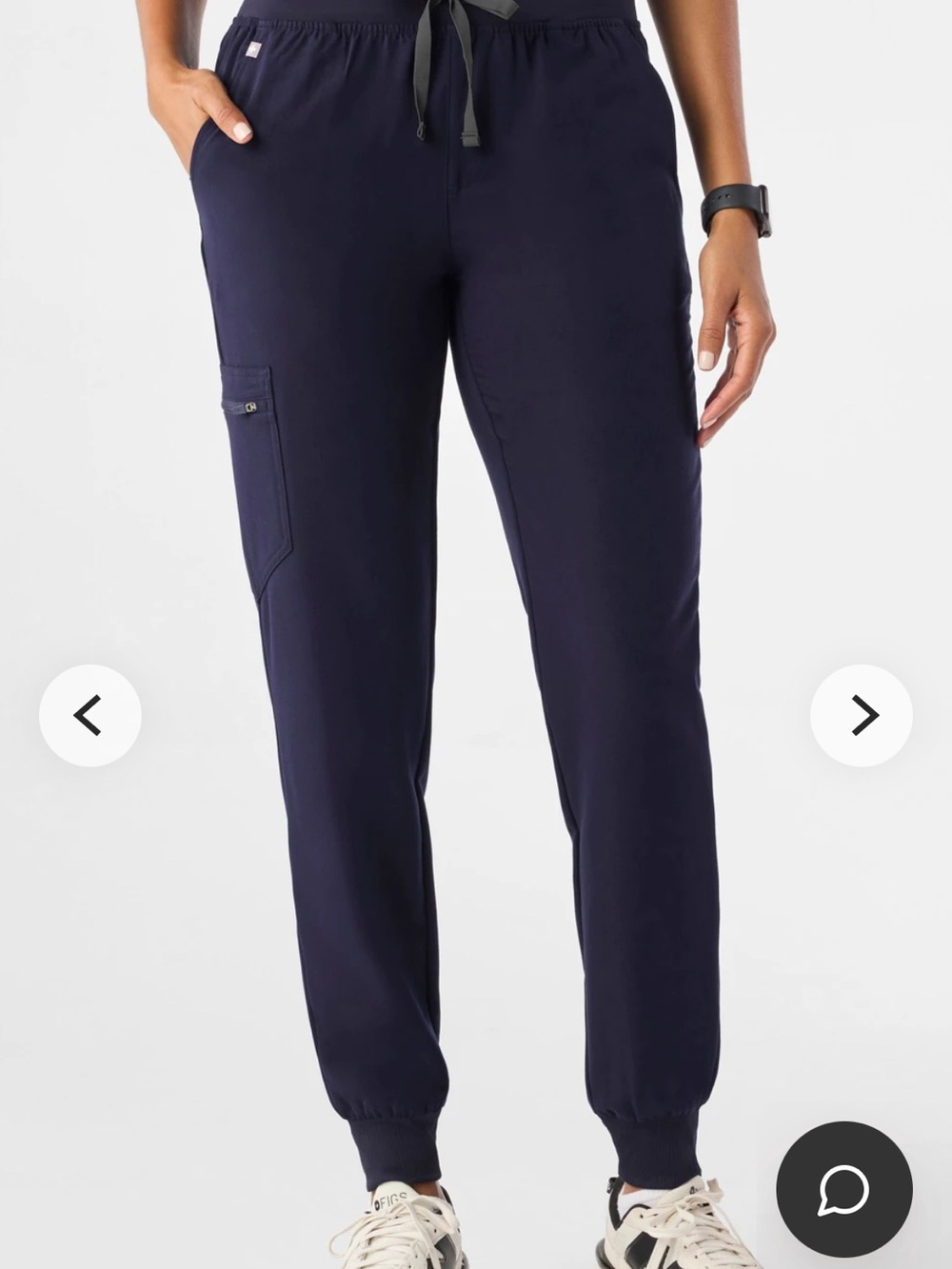 Figs women’s Zamora Jogger Scrub Pant navy size XL petite